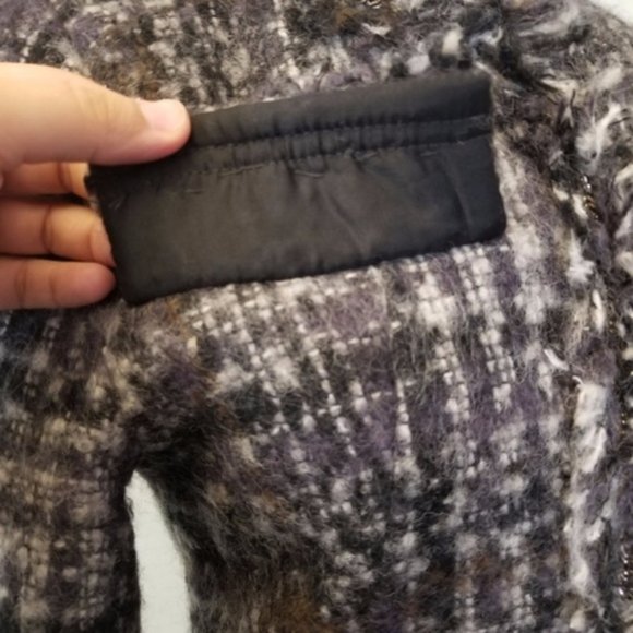 Wool peplum JOE Fresh tweed black blazer size 2 (F10) - Picture 7 of 8